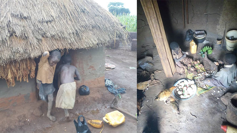 A family near Karuma, their mother needed medical help.