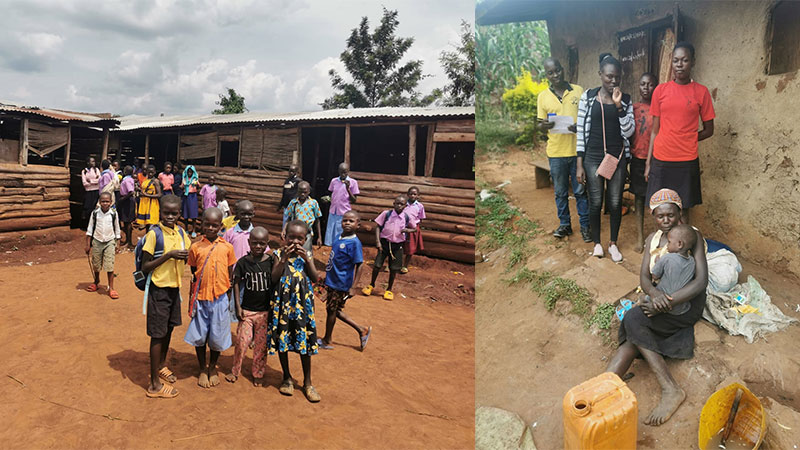 Providing library books for the local primary school and Paying school fees